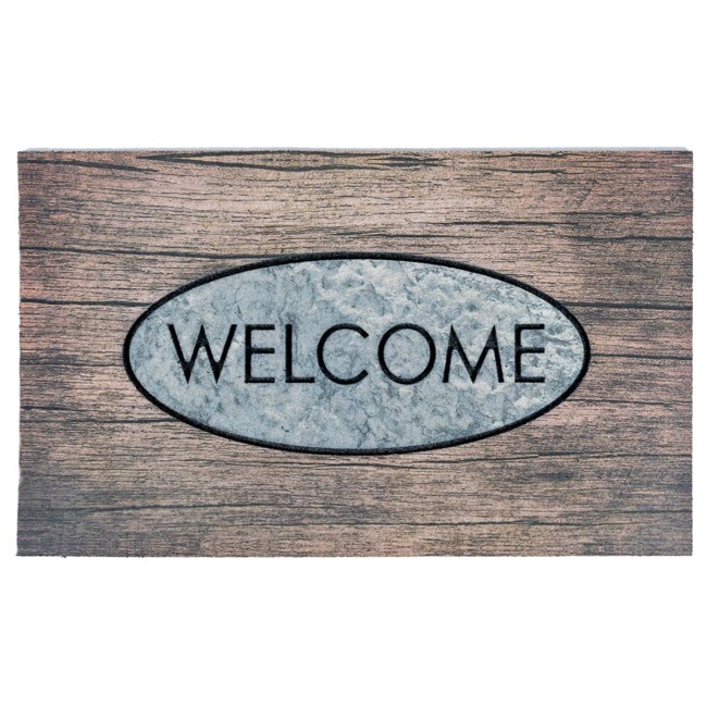 Sdim Αντιολισθητικό Πατάκι Εισόδου Ecomat 014 Welcome Wood 45x75εκ.