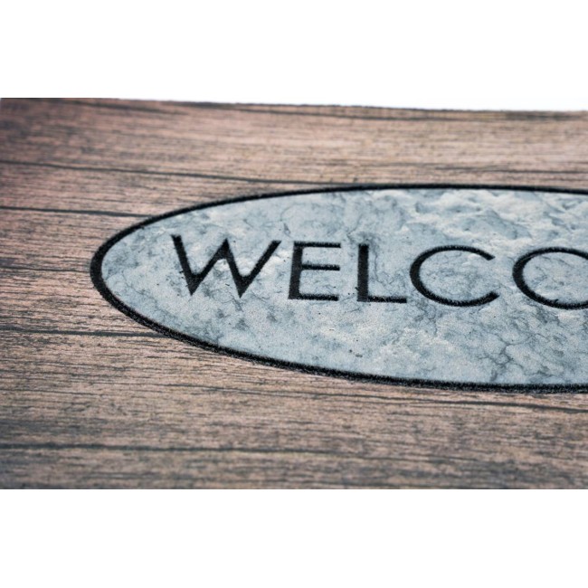 Sdim Αντιολισθητικό Πατάκι Εισόδου Ecomat 014 Welcome Wood 45x75εκ.