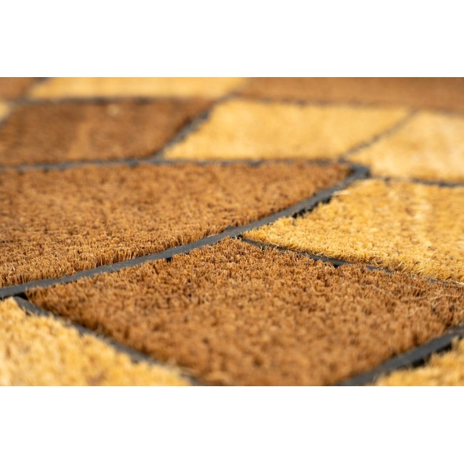 Sdim Οβάλ Πατάκι Εισόδου από Κοκοφοίνικα  και Καουτσούκ με Αντιολισθητικό Υπόστρωμα Indian 002 Oval 60x90εκ.