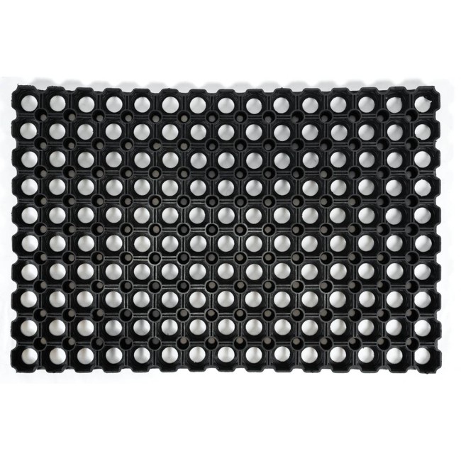 Sdim Αντιολισθητικό Πατάκι Εισόδου από Καουτσούκ Domino  Black 40x60εκ. Πάχους 22mm