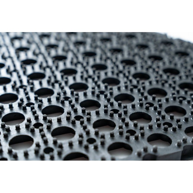 Sdim Αντιολισθητικό Πατάκι Εισόδου από Καουτσούκ Domino  Black 40x60εκ. Πάχους 22mm