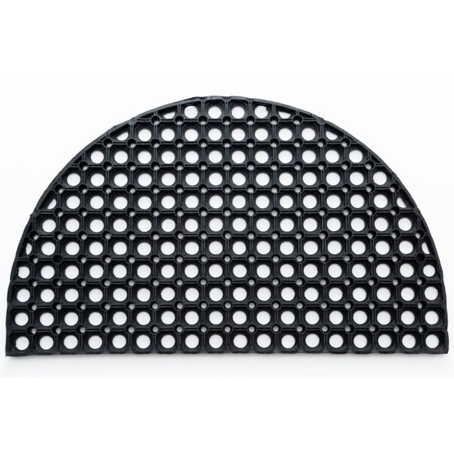 Sdim Ημικυκλικό Αντιολισθητικό Πατάκι Εισόδου από Καουτσούκ Domino Black HR 45x75εκ. Πάχους 22mm