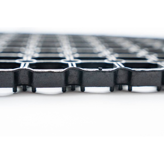 Sdim Ημικυκλικό Αντιολισθητικό Πατάκι Εισόδου από Καουτσούκ Domino Black HR 45x75εκ. Πάχους 22mm