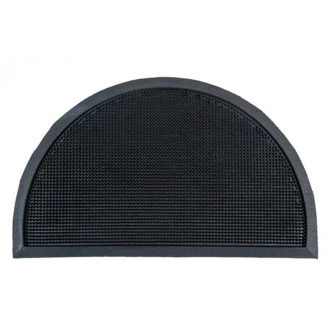 Sdim Ημικυκλικό Αντιολισθητικό Πατάκι Εισόδου από Καουτσούκ Finger Tip Black HR 45x75εκ.