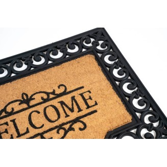 Πατάκι Εισόδου από Κοκοφοίνικα και Καουτσούκ με Αντιολισθητικό Υπόστρωμα Impala 002 Welcome  60x80εκ Sdim