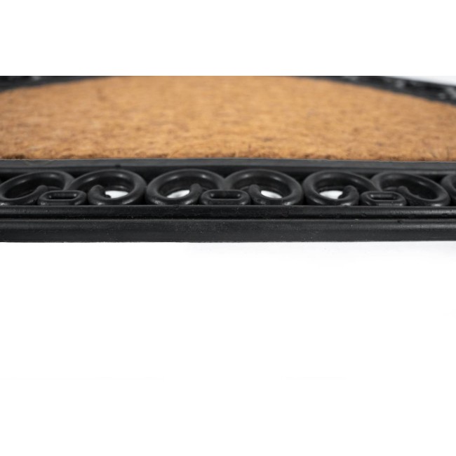 Sdim Ημικυκλικό Πατάκι Εισόδου από Κοκοφοίνικα  και Καουτσούκ με Αντιολισθητικό Υπόστρωμα Gazelle 200 Half Round 45x75εκ.