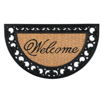 Ημικυκλικό Πατάκι Εισόδου από Κοκοφοίνικα  και Καουτσούκ με Αντιολισθητικό Υπόστρωμα Gazelle 601 Welcome HR 45x75εκ Sdim