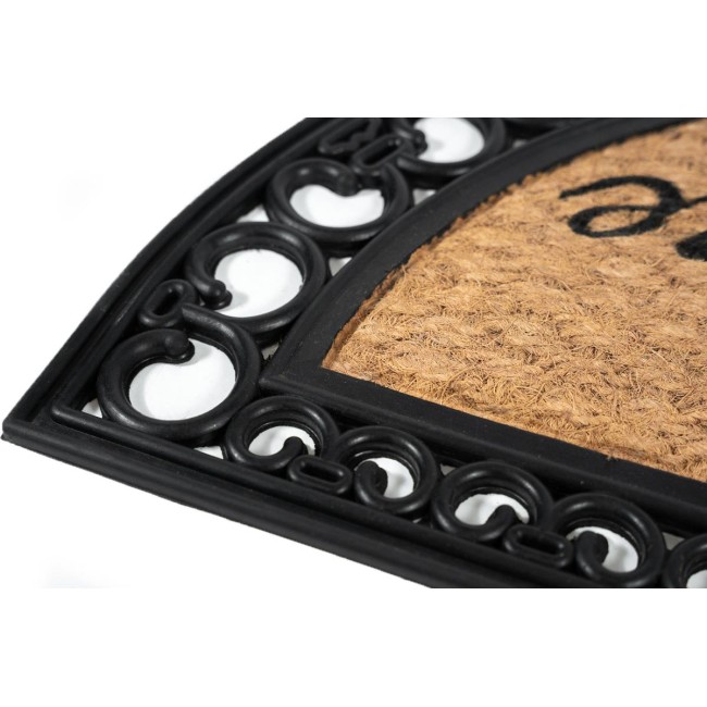 Sdim Ημικυκλικό Πατάκι Εισόδου από Κοκοφοίνικα  και Καουτσούκ με Αντιολισθητικό Υπόστρωμα Gazelle 601 Welcome HR 45x75εκ.