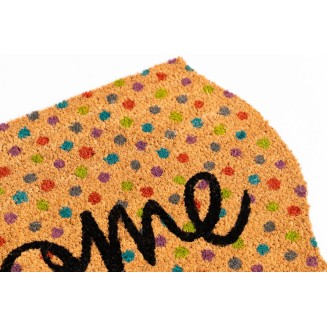 Οβάλ Πατάκι Εισόδου από Κοκοφοίνικα με Αντιολισθητικό Υπόστρωμα Trend Curve 469 Home Dots 40x70εκ Sdim