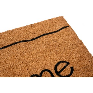 Ημικυκλικό Πατάκι Εισόδου από Κοκοφοίνικα με Αντιολισθητικό Υπόστρωμα Trend Curve 807 Welcome Heart 40x70εκ Sdim