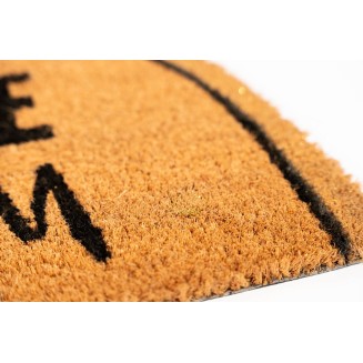 Ημικυκλικό Πατάκι Εισόδου από Κοκοφοίνικα με Αντιολισθητικό Υπόστρωμα Coco Gold 920 Welcome Goodbye 40x60εκ Sdim