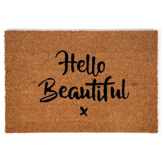 Πατάκι Εισόδου από Κοκοφοίνικα με Αντιολισθητικό Υπόστρωμα Freestyle 890 Hello Beautiful 40x60εκ Sdim