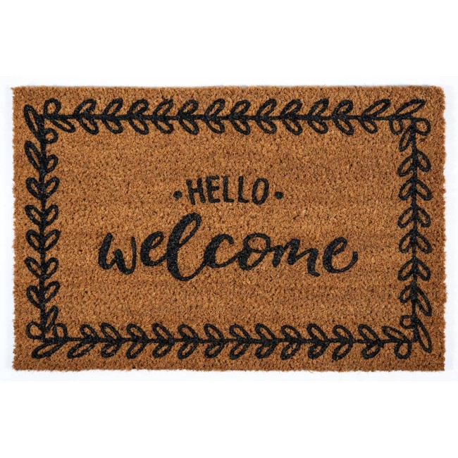 Sdim Πατάκι Εισόδου από Κοκοφοίνικα με Αντιολισθητικό Υπόστρωμα Finesse 475 Hello Welcome 40x60εκ.