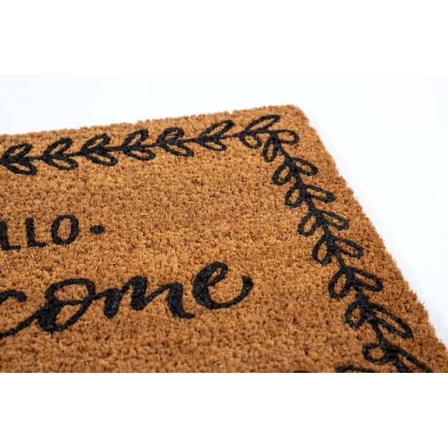 Sdim Πατάκι Εισόδου από Κοκοφοίνικα με Αντιολισθητικό Υπόστρωμα Finesse 475 Hello Welcome 40x60εκ.