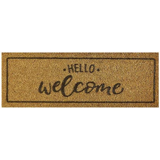 Sdim Πατάκι Εισόδου από Κοκοφοίνικα με Αντιολισθητικό Υπόστρωμα Finesse 475 Hello Welcome 26x75εκ. Πάχους 15mm