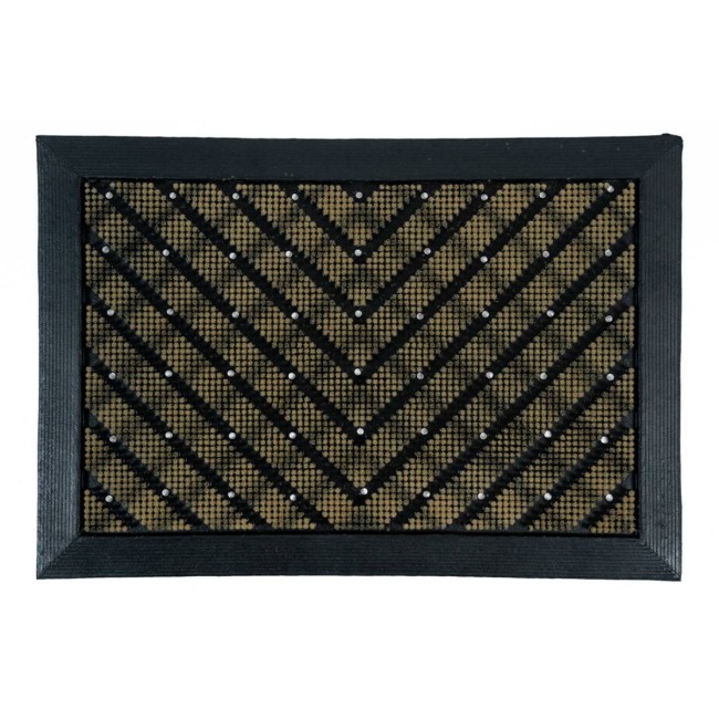 Sdim Πατάκι Εισόδου από Καουτσούκ με Αντιολισθητικό Υπόστρωμα V Power 017 Beige 60x80εκ.