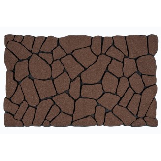 Αντιολισθητικό Πατάκι Εισόδου Ecomat 012 Brown Cleanscrape Flagstone 45x75εκ Sdim