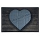 Sdim Πατάκι Εισόδου Μοκέτα με Αντιολισθητικό Υπόστρωμα Mondial 003 Heart Home Sweet Home Μαύρο-Γκρι 50x75εκ.