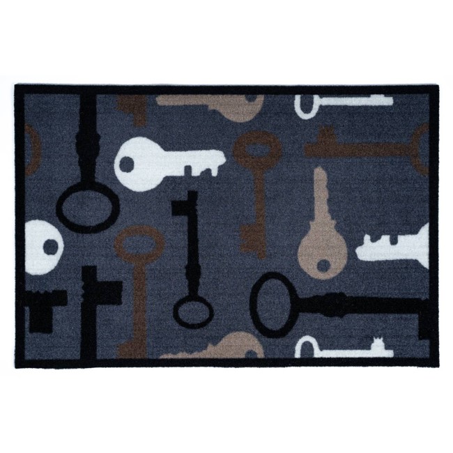 Sdim Πατάκι Εισόδου Μοκέτα με Αντιολισθητικό Υπόστρωμα Mondial 011 Keys 50x75εκ. Πάχους 8mm