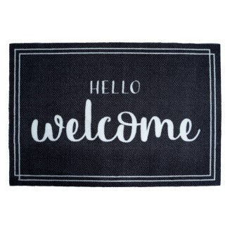 Πατάκι Εισόδου Μοκέτα με Αντιολισθητικό Υπόστρωμα Mondial 060 Hello Welcome 50x75εκ Πάχους 8mm Sdim