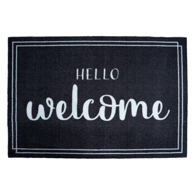 Sdim Πατάκι Εισόδου Μοκέτα με Αντιολισθητικό Υπόστρωμα Mondial 060 Hello Welcome 50x75εκ. Πάχους 8mm