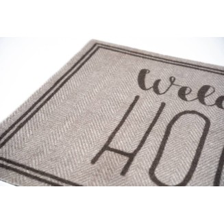 Πατάκι Εισόδου Μοκέτα με Αντιολισθητικό Υπόστρωμα Mondial 062 Welcome Home Beige 50x75εκ Πάχους 8mm Sdim