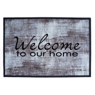 Πατάκι Εισόδου Μοκέτα με Αντιολισθητικό Υπόστρωμα Mondial 064 Welcome To Our Home 50x75εκ Πάχους 8mm Sdim