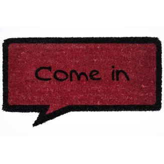 Πατάκι Εισόδου από Κοκοφοίνικα με Αντιολισθητικό Υπόστρωμα Cartoon 001 Come in Red 40x70εκ Sdim