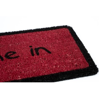 Πατάκι Εισόδου από Κοκοφοίνικα με Αντιολισθητικό Υπόστρωμα Cartoon 001 Come in Red 40x70εκ Sdim