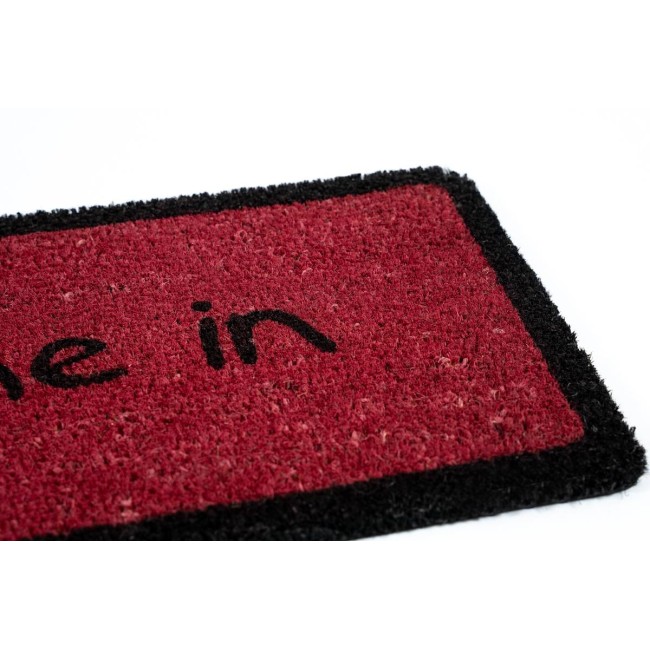 Sdim Πατάκι Εισόδου από Κοκοφοίνικα με Αντιολισθητικό Υπόστρωμα Cartoon 001 Come in Red 40x70εκ.