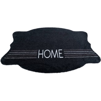 Οβάλ Πατάκι Εισόδου Μοκέτα με Αντιολισθητικό Υπόστρωμα Prestige Shape 003 Home Μαύρο 50x75εκ Sdim