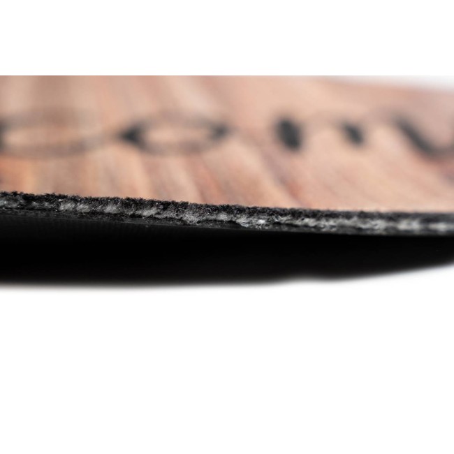 Sdim Οβάλ Πατάκι Εισόδου Μοκέτα με Αντιολισθητικό Υπόστρωμα Prestige Shape 006 Welcome Wood Καφέ 50x75εκ.