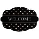 Sdim Οβάλ Πατάκι Εισόδου Μοκέτα με Αντιολισθητικό Υπόστρωμα Prestige Shape 010 Welcome Stars Μαύρο 50x75εκ.