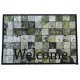 Sdim Πατάκι Εισόδου Μοκέτα με Αντιολισθητικό Υπόστρωμα Prestige 032 Welcome Tiles Πράσινο 50x75εκ.