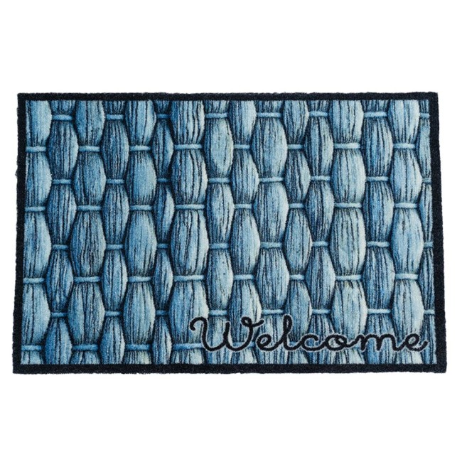 Sdim Πατάκι Εισόδου Μοκέτα με Αντιολισθητικό Υπόστρωμα Prestige 040 Welcome Knots Μπλε 50x75εκ.