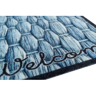 Πατάκι Εισόδου Μοκέτα με Αντιολισθητικό Υπόστρωμα Prestige 040 Welcome Knots Μπλε 50x75εκ Sdim
