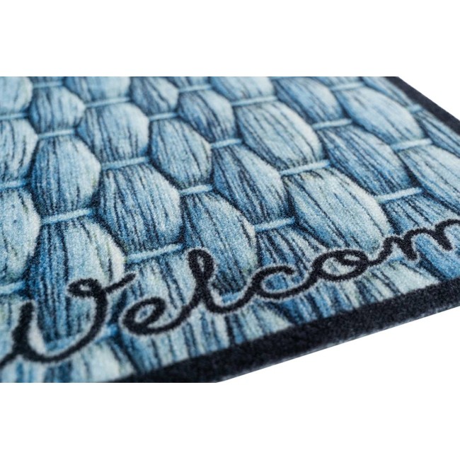 Sdim Πατάκι Εισόδου Μοκέτα με Αντιολισθητικό Υπόστρωμα Prestige 040 Welcome Knots Μπλε 50x75εκ.