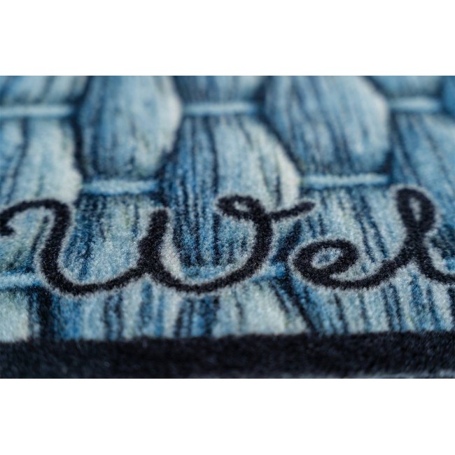 Sdim Πατάκι Εισόδου Μοκέτα με Αντιολισθητικό Υπόστρωμα Prestige 040 Welcome Knots Μπλε 50x75εκ.