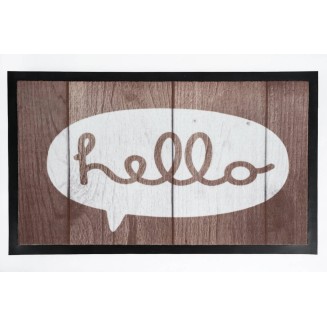 Πατάκι Εισόδου Μοκέτα με Αντιολισθητικό Υπόστρωμα Image 063 Hello 45x75εκ Πάχους 6mm Sdim