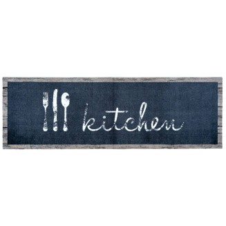 Πατάκι Κουζίνας με Αντιολισθητικό Υπόστρωμα Cook & Wash 195 Chalk Kitchen Γκρί/Ανθρακί 50x150εκ Sdim