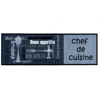 Πατάκι Κουζίνας με Αντιολισθητικό Υπόστρωμα Cook & Wash 205 Chef de Cuisine Γκρί/Μαύρο 50x150εκ Sdim