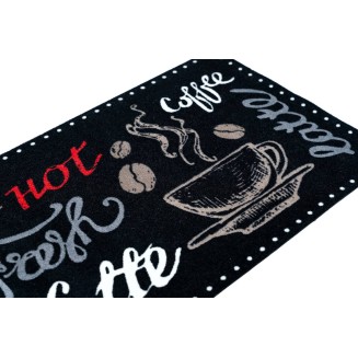 Πατάκι Κουζίνας με Αντιολισθητικό Υπόστρωμα Cook & Wash 315 Coffee Latte Μαύρο/Κόκκινο 50x150εκ Sdim