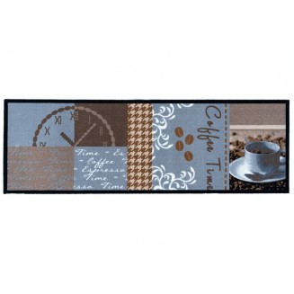 Πατάκι Κουζίνας με Αντιολισθητικό Υπόστρωμα Cook & Wash 317 Coffee Time Γκρί/Μπέζ 50x150εκ Sdim