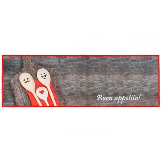 Πατάκι Κουζίνας με Αντιολισθητικό Υπόστρωμα Cook & Wash 420 Happy Wooden Spoons 50x150εκ Sdim