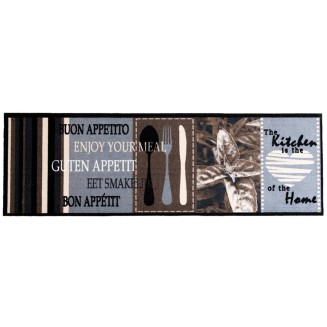 Πατάκι Κουζίνας με Αντιολισθητικό Υπόστρωμα Cook & Wash 630 Kitchen Heart of Home Γκρί/Μπέζ 50x150εκ Sdim