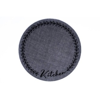 Στρογγυλό Πατάκι Κουζίνας με Αντιολισθητικό Υπόστρωμα Cook & Wash 495 Floreale Kitchen Γκρί Φ67εκ Sdim