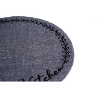 Στρογγυλό Πατάκι Κουζίνας με Αντιολισθητικό Υπόστρωμα Cook & Wash 495 Floreale Kitchen Γκρί Φ67εκ Sdim