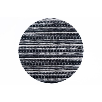 Στρογγυλό Πατάκι Κουζίνας με Αντιολισθητικό Υπόστρωμα Universal 088 Ethnik Black Φ100εκ Sdim