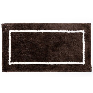 Βαμβακερό/Microfiber Αντιολισθητικό Πατάκι Μπάνιου Space 004 Brown 45x85εκ Sdim