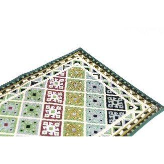 Βαμβακερό Πατάκι Κουζίνας Με Αντιολισθητικό Υπόστρωμα Kilim 004 Πράσινο 50x140εκ Sdim